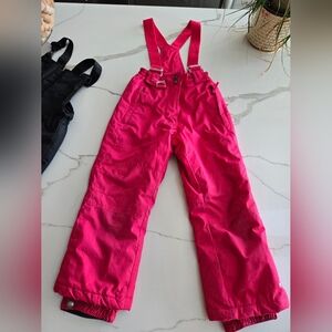 Weatherproof Girls Bright Pink Snow Pants, Overalls, Sz 5